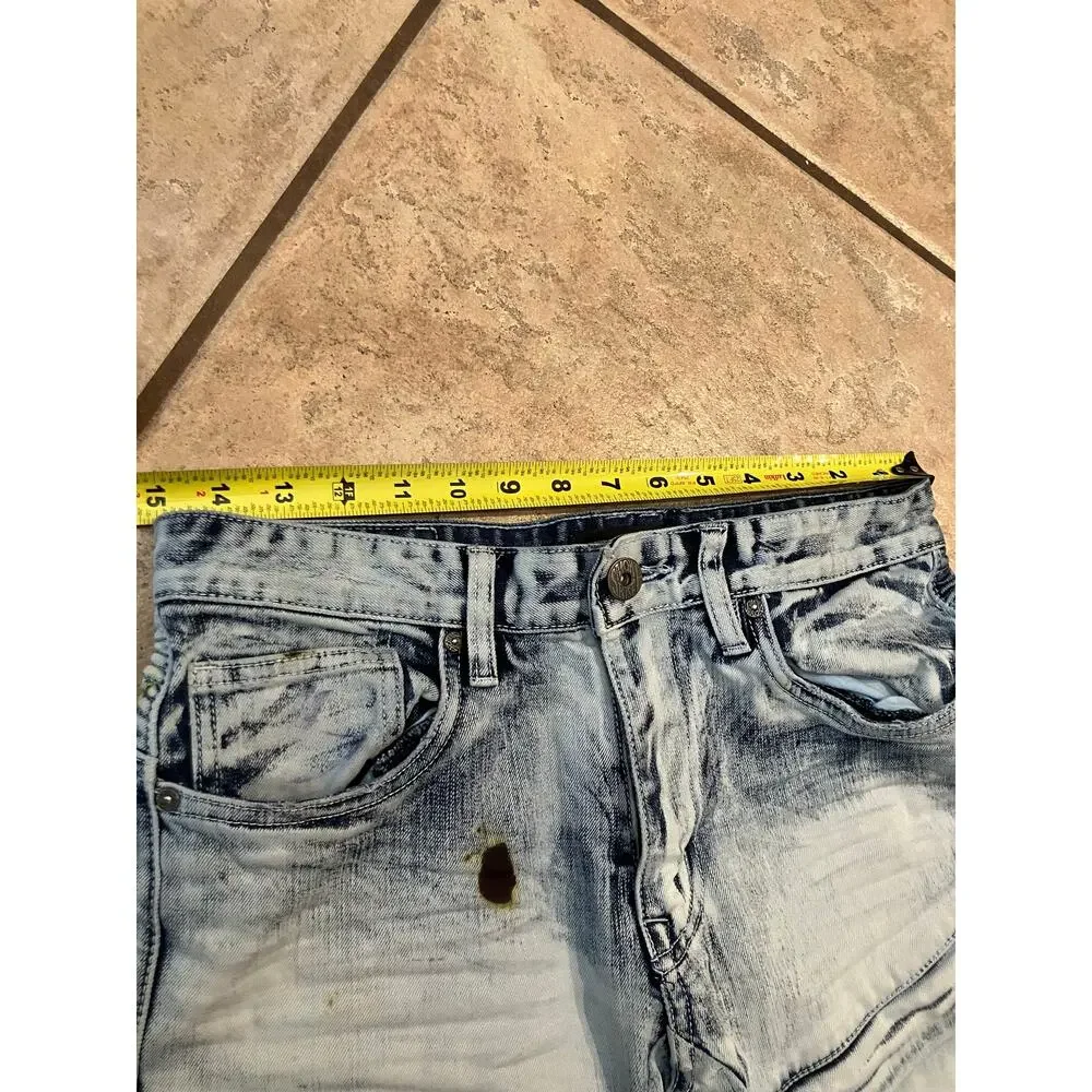 Smoke Rise Jeans Streetwear Grunge 30x32 Mens' Teen Distressed‎ Skater Moto